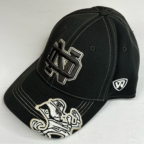 Notre Dame Dark Charcoal Gray Baseball Cap Adjustable Back Embroidered Logo - Picture 1 of 10